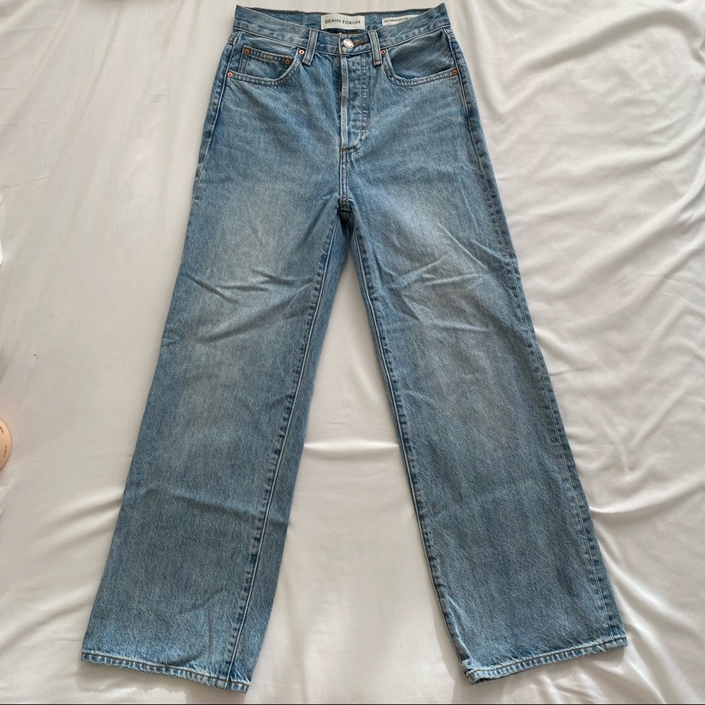 Aritzia denim forum farrah high rise wide leg jeans
